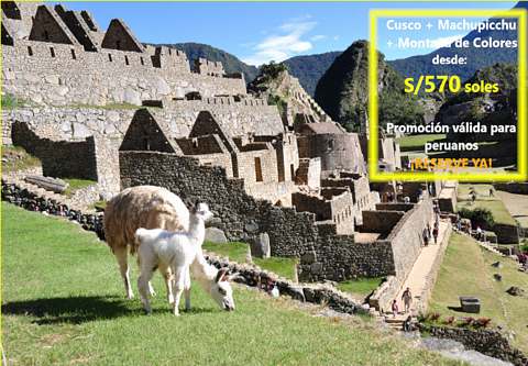 Tour por Cusco, Machu Picchu y la Montaña de 7 colores desde S/. 590.00 soles por persona.